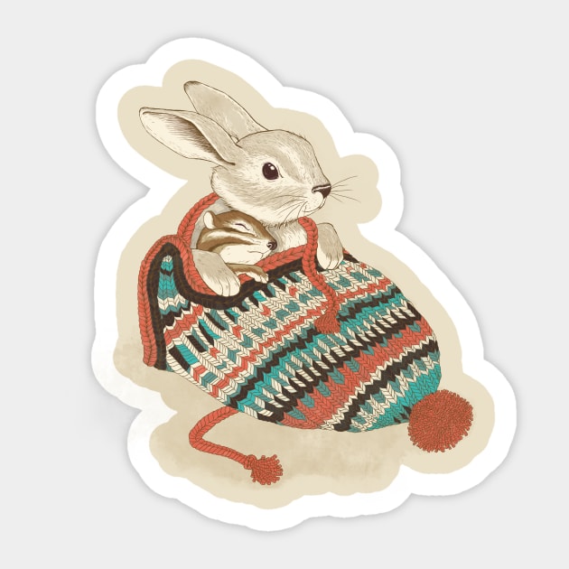 Cozy Chipmunk Sticker by LauraGraves